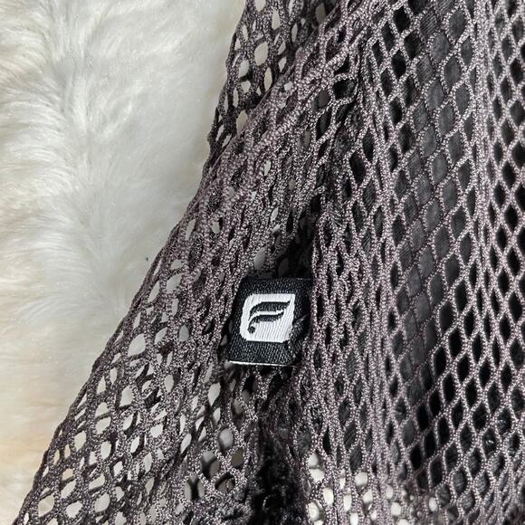 FABLETICS Madison Grey Charcoal Mesh Tank Top Workout Small - Picture 3 of 3